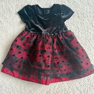 George Black Velvet Baby Dress 12-18 months